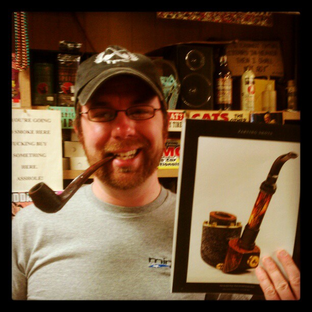 Parting Shots in Pipes and Tobacco Magazine, nice looking pipe!