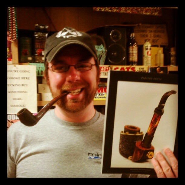 Parting Shots in Pipes and Tobacco Magazine, nice looking pipe! Nate