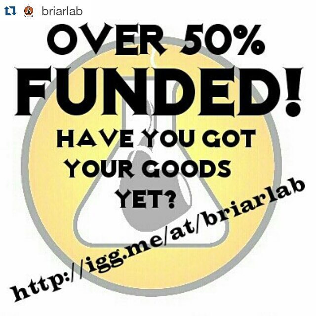 We are 60% funded! If you have already given, thank you for helping us with our Briarlab improvement! If not, be sure to check it out, we have some great perks including some limited edition that are going quickly! I am proud to be a part of Briarlab and look forward to an exciting future with everyone involved!

#indiegogo