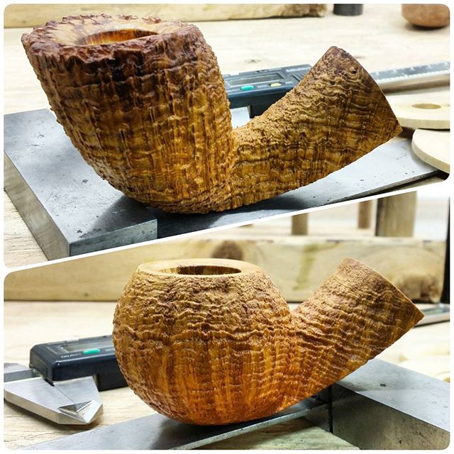A couple new ones in the works… #artisanpipe #artisanpipeshop #pipeplayground #briarlab #nkpwhq