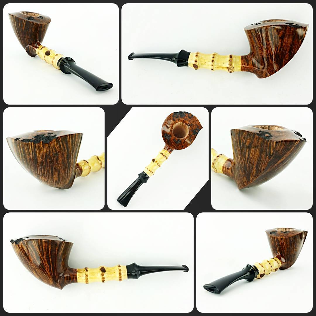Freehand smooth bamboo dublin available as well. Quite a beauty!

Contact me if interested: nate@natekingpipes.com 
#artisanpipe #handmade #artisanpipeshop #pipeplayground #briarlab #nkpwhq #blwhq #pipepix #indianapolis #indiana #smallbusiness #nowavailable