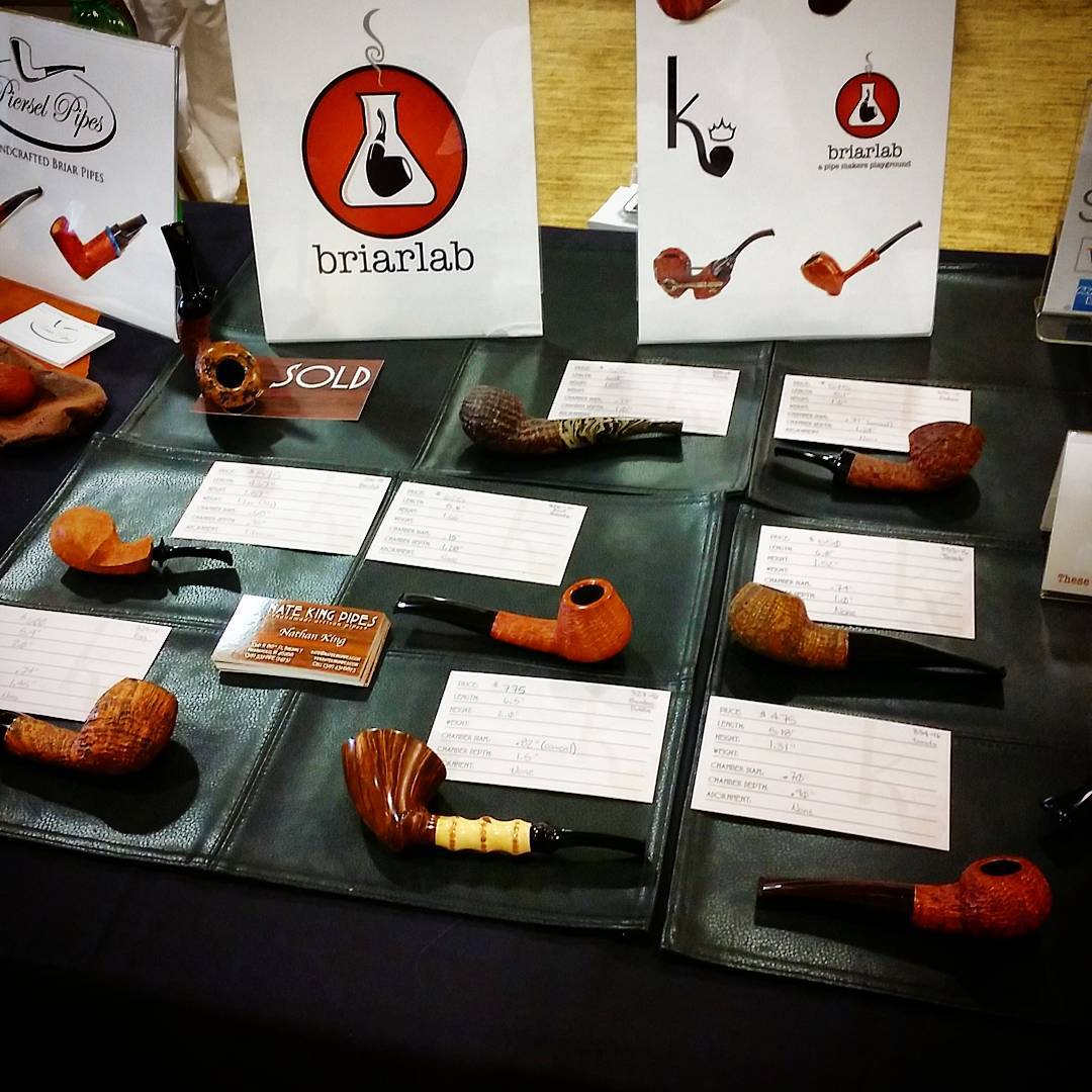 All set up and ready to show. Come join myself and @briarlab at the #GreaterKansasCityPipeClub #PipeShow!