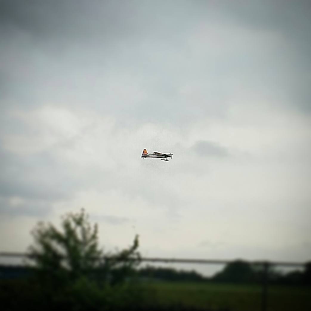 The aircraft contesting in the first ever #RedBullAirRace at the #IndiananpolisMotorSpeedway are practicing at the airstrip by my home. Just like with Indycars, it is impressive to see how much faster these aircraft are than general aviation planes!