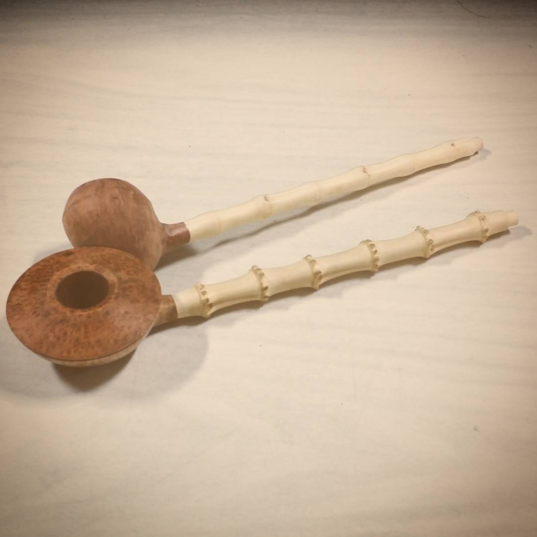 Couple bamboo pieces in progress.